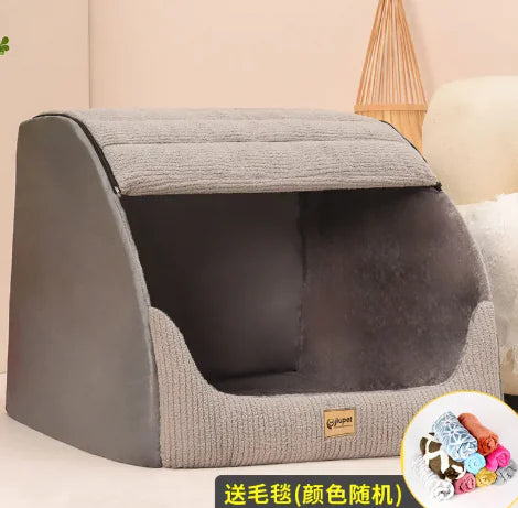 Warm Medium Large Removable And Washable Pet Bed - PetHugZ