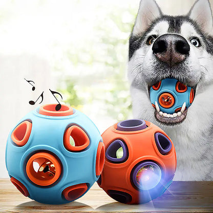 Glow-in-the-Dark Dog Toy Ball for Chewing (Medium/Large) - PetHugZ
